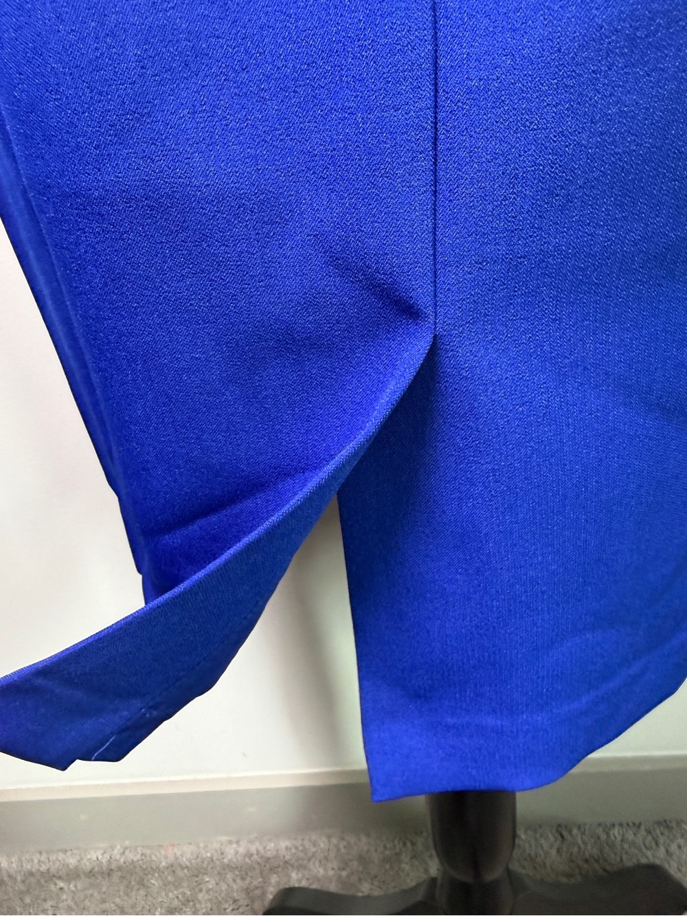 Kasper Cobalt Blue Midi Sheath Dress Notch Neck Sz 6 - Picture 5 of 10